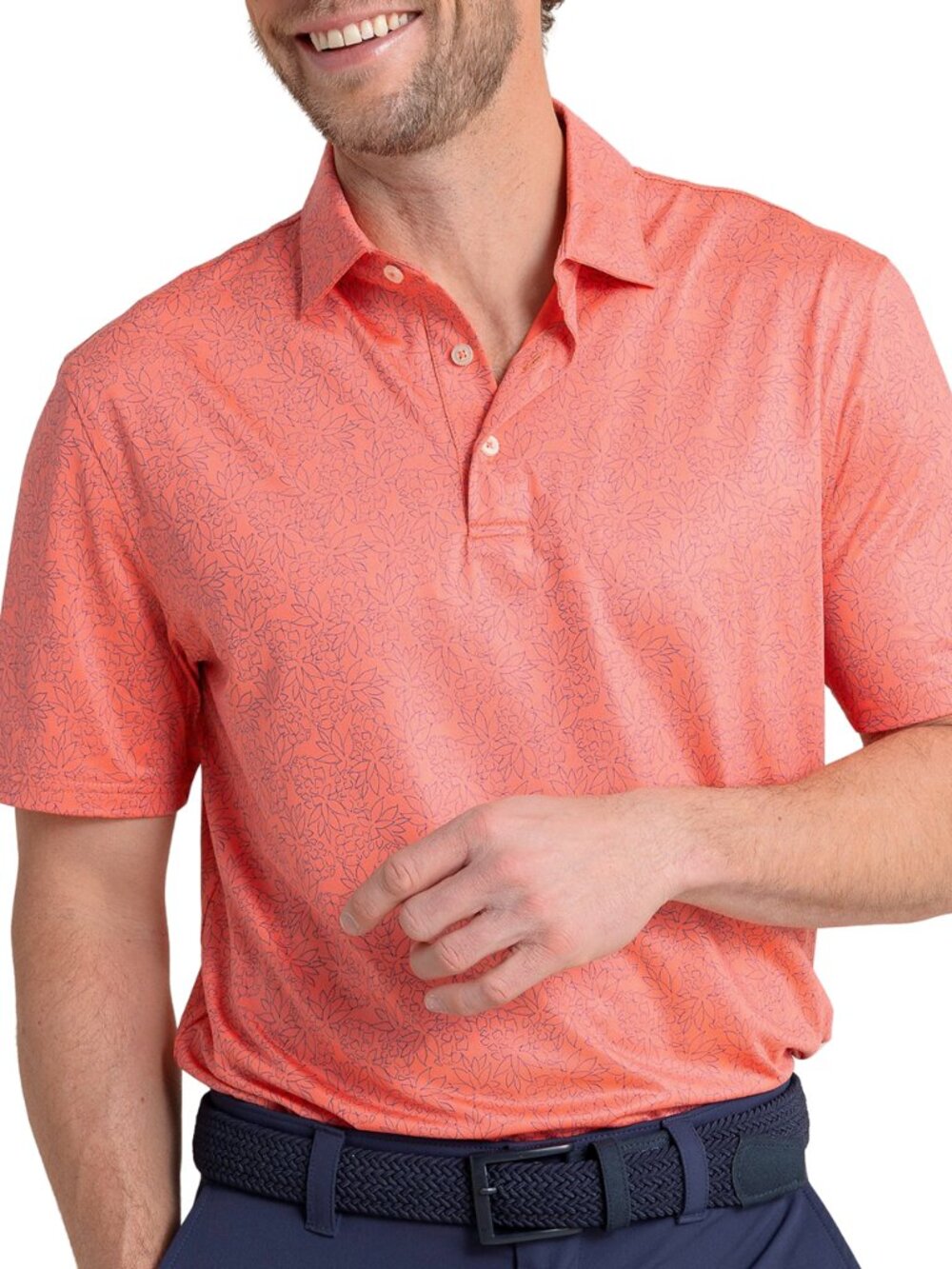 NWT Southern Tide Men's Pineapple Paradise Printed Polo by Southern Tide L